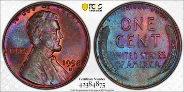1958-D 1C MS65BN