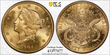 1904 $20 MS64