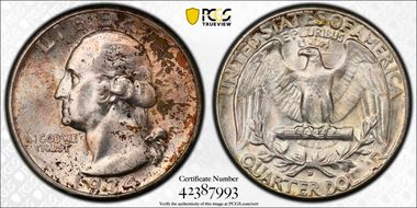 1934-D 25C Heavy Motto MS66