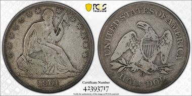 1861-O 50C W-02 USA Issue VG10