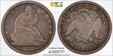 1876 50C WB-102 Type 2 Reverse VF30