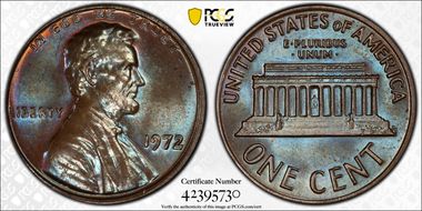 1972 1C Doubled Die Obverse MS64BN