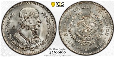 1958-Mo Peso KM-459 MS66