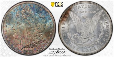 1880-CC $1 8/High 7 GSA Hoard MS65