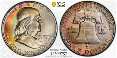 1958-D 50C MS65+ FBL