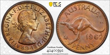 1962 Y. (p) 1D DDO MS64RB