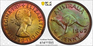 1962 Y. (p) 1D MS64RB