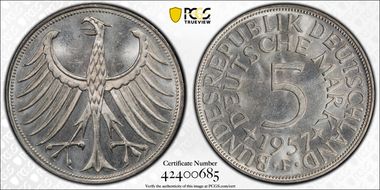 1957-F 5 Mk J-387 MS64