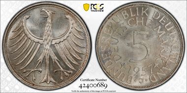 1957-J 5 Mk J-387 Regular Issue MS66