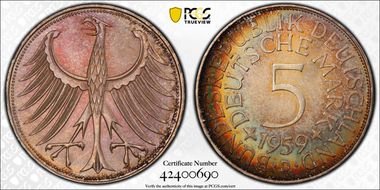 1959-D 5 Mk MS66