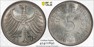 1963-D 5 Mk MS66