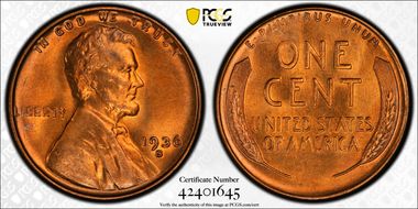 1936-S 1C MS67RD