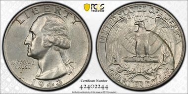 1943 25C MS62