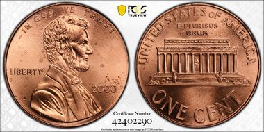 2000 1C "Cheerios" Cent MS66RD