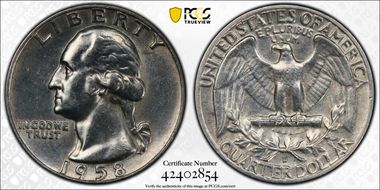 1958-D 25C N1