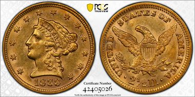 1888 $2.50 MS61