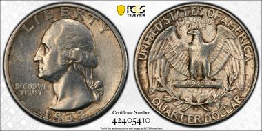 1932-D 25C AU50