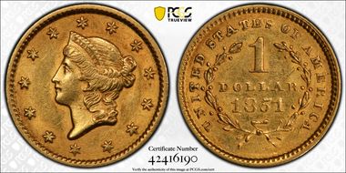 1851 G$1 AU58