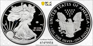 2020-W  $1 Silver Eagle - v75 Privy PR70DCAM