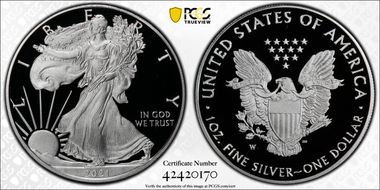 2021-W  $1 Silver Eagle - Type 1 Congratulations Set PR70DCAM