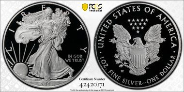 2021-W  $1 Silver Eagle - Type 1 Congratulations Set PR69DCAM