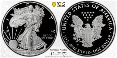 2021-W  $1 Silver Eagle - Type 1 Congratulations Set PR69DCAM