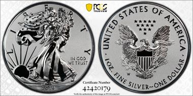 2019-W $1 Silver Eagle Enhanced Rev PR Pride of Two Nations, U.S. Set PR70