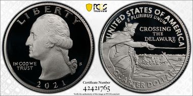 2021-S 25C Crossing the Delaware-Silver PR70DCAM