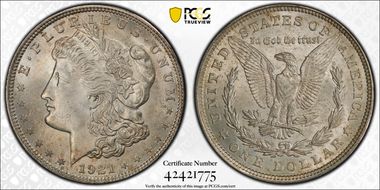 1921 $1 Morgan MS63
