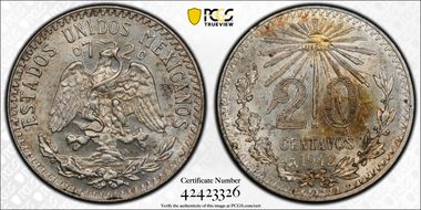 1942-M 20C KM-438  Ag MS65