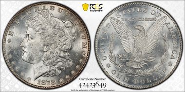 1878 7TF $1 Reverse of 1878 MS62