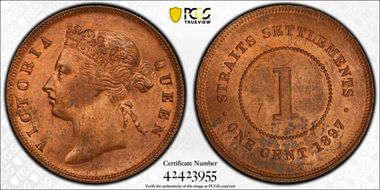 1897 1C KM-16 MS64+ RB