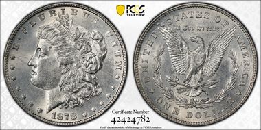 1878 7TF $1 Reverse of 1878 AU58