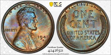 1941-D 1C MS67BN
