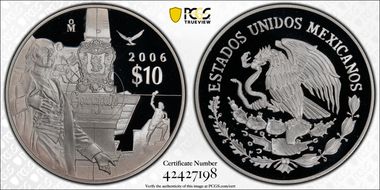 2006-Mo 10 Peso Guanajuato KM-788  Ag PR70DCAM