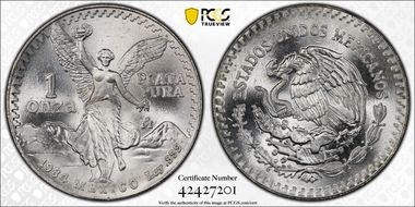 1984-Mo Onza Libertad Ag MS67