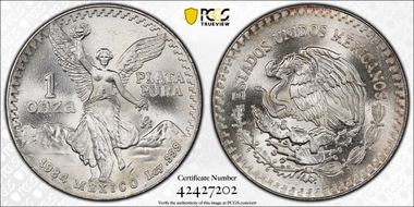 1984-Mo Onza Libertad Ag MS68