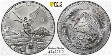 2001-Mo 1/2 oz Libertad Ag MS66