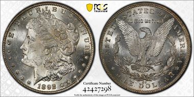 1892-CC $1 MS62