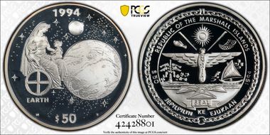 1994-S $50 Mythological Mother Earth PR68DCAM