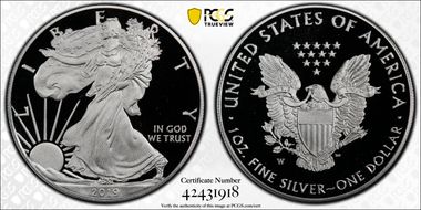 2019-W $1 Silver Eagle PR69DCAM