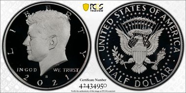 2021-S 50C Silver First Strike PR70DCAM