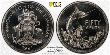 1991 50C MS68