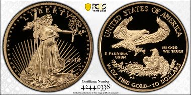 2018-W $10 Gold Eagle PR70DCAM