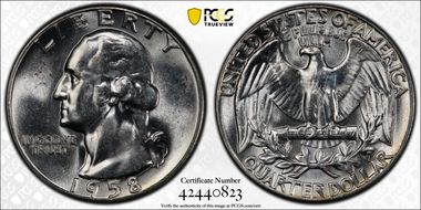 1958 25C Type B Reverse, FS-901 MS65