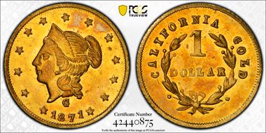 1871 G$1 BG-1204 MS63+