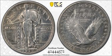 1917-S 25C Type 1 N1