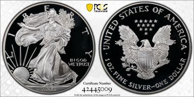 2003-W $1 Silver Eagle PR69DCAM