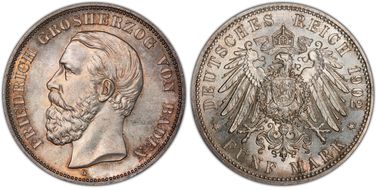 1902-G 5 Mk Bust Left J-29 MS67