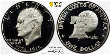 1976-S $1 Silver PR70DCAM
